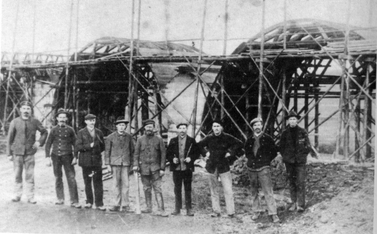 Bau der Klabach-Brücke 1910
